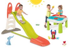 Scivoli con sabbiera - Set scivolo Toboggan XL Smoby lunghezza di 2,3 m e tavolo Acqua&Sabbia 2in1 con mulino_27