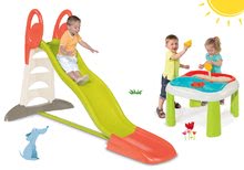 Tobogane cu nisipar - Set tobogan de apă Toboggan XL Smoby lungime de 2,3 m cu apă și masă Apă&Nisip 2în1 cu moară_26