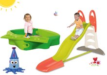 Tobogane cu nisipar - Set tobogan Toboggan XL cu jet de apă Smoby nisipar cu prelată şi stropitoare caracatiță_38