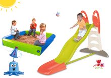 Skluzavky s pískovištěm - Set skluzavka Toboggan XL Smoby s vodou délka 230 cm a pískoviště s krycí plachtou a chobotnicí s vodotryskem_37