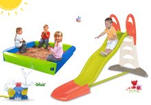 Scivoli con sabbiera - Set scivolo Toboggan KS con sistema water fun Smoby e sabbiera con telo di copertura e piovra spruzza acqua_36