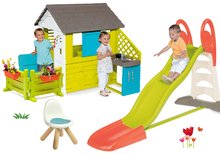 Rutschen mit Spielhaus - Rutschenset Toboggan XL mit Wasser Smoby und Nature Haus mit Küche, Garten, elektronischer Klingel und Tisch_37