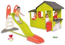 Rutschen mit Spielhaus - Rutschenset Toboggan XL Smoby mit Wasser Länge 230 cm und das Haus Sonne mit Klingel, Küche und Garten_28