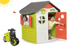 Spielhäuser Sets - Set Häuschen Jura Lodge Smoby mit zwei Türen und einem Laufrad - Motorrad ab 24 Monaten_22