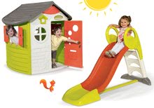 Case per bambini con scivolo - Set casetta Neo Jura Lodge Smoby e scivolo KS Toboggan lungo 150 cm dai 24 mesi_22