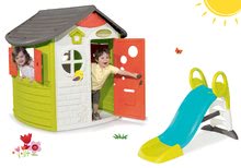 Case per bambini con scivolo - Set casetta Jura Lodge Smoby con due porte e scivolo GM Slide Blue con acqua 1,5 m dai 24 mesi_22
