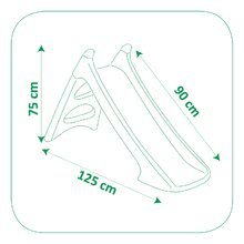 Šmykľavky pre deti  - Šmykľavka Toboggan XS Smoby 90 cm šmýkacia plocha s vodotryskom tyrkysová od 2 rokov_1