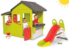 Kleine Spielhäuser mit Rutsche - Set Häuschen Gärtner Neo Floralie Smoby mit Küche und Rutsche Toboggan mittel_14