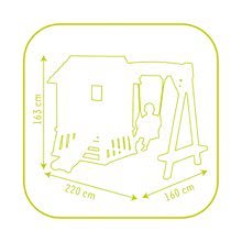 Kućice za djecu - SMOBY 310176 Detsky Domček Macko Pu s hojdačkou od 2 rokov 220* 163*160 cm _0