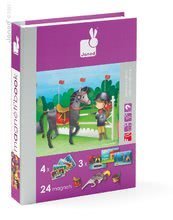 Magnetky pro děti - Magnetická kniha Horses and Riders Magneti'Book Janod a 4 karty_0