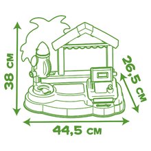 Domčeky sety - Set domček Nature Smoby červený 3 okná 2 žalúzie a okenica so zvončekom záhradkou a benzínová pumpa Cars elektronická od 24 mes_19