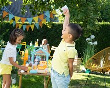 Domečky sety - Set domeček Nature Smoby červený 3 okna 2 žaluzie a okenice se zvonkem zahrádkou a benzínová pumpa Cars elektronická od 24 měsíců_10