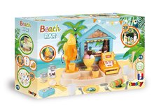 Supermarteturi pentru copii - Bar pe plajă cu înghețată Beach Bar Smoby gustare răcoritoare la stand și casă de marcat cu 38 de accesorii_7