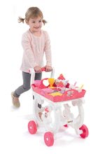 Kuhinje za otroke kompleti - Komplet kuhinja Disney Princeske Smoby z uro in čajni servis na vozičku_7