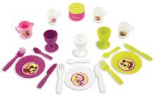 Posodice in dodatki za kuhinje - Piknik košarica Masha Smoby z jedilnim servisom z 21 dodatki rožnata_0