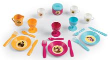 Posodice in dodatki za kuhinje - Piknik košarica z jedilnim setom Maša in medved Smoby z 21 dodatki rožnati_1