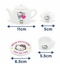 Játékkonyha kiegészítők és edények - Porcelán teáskészlet Hello Kitty Smoby 12 darabos minőségi porcelánból_1