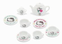 Játékkonyha kiegészítők és edények - Porcelán teáskészlet Hello Kitty Smoby 12 darabos minőségi porcelánból_2