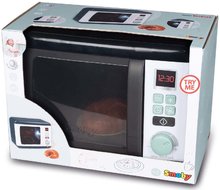 Spotřebiče do kuchyňky - Mikrovlnka se zvukem a světlem Tefal Electronic Microwave Smoby elektronická s croissantem a „cric-crac“ knoflíkem šedo-olivová_2