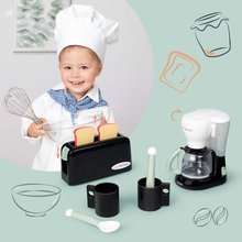 Spotřebiče do kuchyňky - Snídaňový set s toasterem Tefal Breakfast Set Smoby s kávovarem a šálky se lžičkami_3