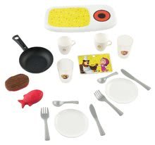 Bucătării simple de jucărie - Bucătărie de jucărie Maşa şi ursul Smoby în cufăr cu alimente prăjite şi 17 accesorii_0