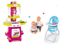 Bucătărie pentru copii seturi - Set bucătărie Masha și Ursul Smoby cu scaun de masă şi păpuşă Baby Nurse Ediția de aur de la 18 luni_11