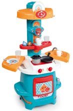 Bucătării simple de jucărie - Bucătărie de jucărie Cooky Smoby cu aripă laterală şi cu 22 de accesorii turcoaz_1