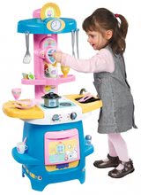 Egyszerű játékkonyhák - Játékkonyha kávéfőzővel Peppa Pig Cooky Smoby nyitható munkafelülettel, sütővel és 22 kiegészítővel 85 cm magas 18 hótól_3