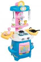 Egyszerű játékkonyhák - Játékkonyha kávéfőzővel Peppa Pig Cooky Smoby nyitható munkafelülettel, sütővel és 22 kiegészítővel 85 cm magas 18 hótól_2