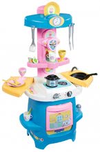 Cuisines simples - Cuisine avec une machine à café Peppa Pig Cooky Smoby Avec un bureau ouvrable et un tube avec 22 accessoires à partir de 18 mois._2