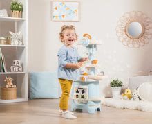 Otroški sprehajalčki - Komplet sprehajalček in voziček z zavoro Croc Baby Walker Minikiss 3in1 Smoby z didaktično kuhinjo in kockami_35