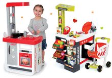 Kuchyňky pro děti sety - Set kuchyňka Bon Appétit Smoby se zvuky a kávovarem a obchod Supermarket s elektronickým skenerem_20