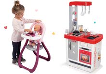 Kuhinje za otroke kompleti - Komplet kuhinja Bon Appétit Smoby z zvoki in stolček za hranjenje z dojenčkom Baby Nurse Zlata izdaja_30