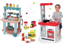 Spielküchensets - Guten Appetit Smoby Küchenset mit Sounds und Kaffeemaschine und Eiswagen mit Waffeleisen_25
