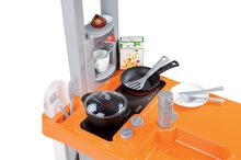 Egyszerű játékkonyhák - Játékkonyha Bon Appétit Chef Smoby hűtővel, kávéfőzővel és 23 kiegészítővel narancssárga-ezüst_2