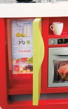 Kuchyňky pro děti sety - Set elektronická kuchyňka Bon Appetit Red&Green Smoby se zvuky a čajová souprava na tácku_0