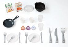 Kuchyňky pro děti sety - Set elektronická kuchyňka Bon Appetit Red&Green Smoby se zvuky a čajová souprava na tácku_5
