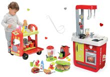 Sets de cuisine pour enfants - Set cuisine Cherry Special Smoby avec des sons et une glace stand avec un gaufrier mélangeur et une machine à café_18