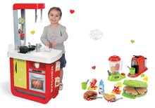 Kuchyňky pro děti sety - Set elektronická kuchyňka Bon Appetit Red&Green Smoby se zvuky, vaflovač s mixérem, kávovarem a vaflemi_16