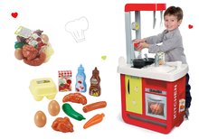 Set cuisine Cherry Special Smoby avec des sons et une cafetière et des aliments dans le filet