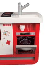 Elektronikus játékkonyhák - Játékkonyha elektronikus Bon Appetit Smoby piros hanggal hűtővel kávéfőzővel és 23 kiegészítővel_4