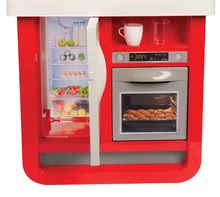 Elektronické kuchyňky - Kuchyňka elektronická Bon Appetit Smoby červená zvuková s chladničkou kávovarem a 23 doplnků_2