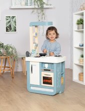 Elektronische Spielküchen - Spielküche mit Sound Bon Appetit Kitchen Grey Smoby mit Backofen und Kühlschrank mit 23 Zubehörteilen_1
