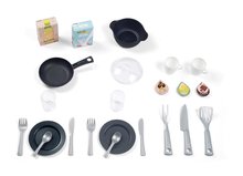 Elektronische Spielküchen - Spielküche mit Sound Bon Appetit Kitchen Grey Smoby mit Backofen und Kühlschrank mit 23 Zubehörteilen_1