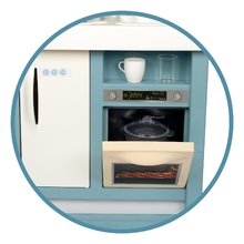 Kuchnie elektroniczne - Kuchnia z dźwiękiem Bon Appetit Kitchen Grey Smoby z piekarnikiem i lodówką z 23 dodatkami_3