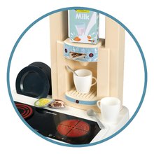 Elektronische Spielküchen - Spielküche mit Sound Bon Appetit Kitchen Grey Smoby mit Backofen und Kühlschrank mit 23 Zubehörteilen_4