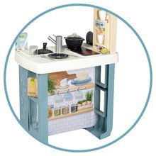 Elektronische Spielküchen - Spielküche mit Sound Bon Appetit Kitchen Grey Smoby mit Backofen und Kühlschrank mit 23 Zubehörteilen_5