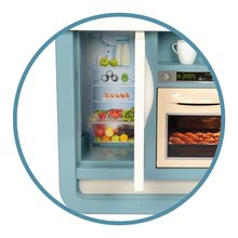 Elektronische Spielküchen - Spielküche mit Sound Bon Appetit Kitchen Grey Smoby mit Backofen und Kühlschrank mit 23 Zubehörteilen_6
