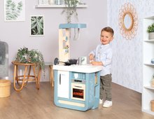 Kuchnie elektroniczne - Kuchnia z dźwiękiem Bon Appetit Kitchen Grey Smoby z piekarnikiem i lodówką z 23 dodatkami_7