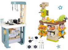 Cucine per bambini set - Set cucina con suono Bon Appetit Kitchen Grey Smoby e una caffeteria con macchina da caffè Smoby_0